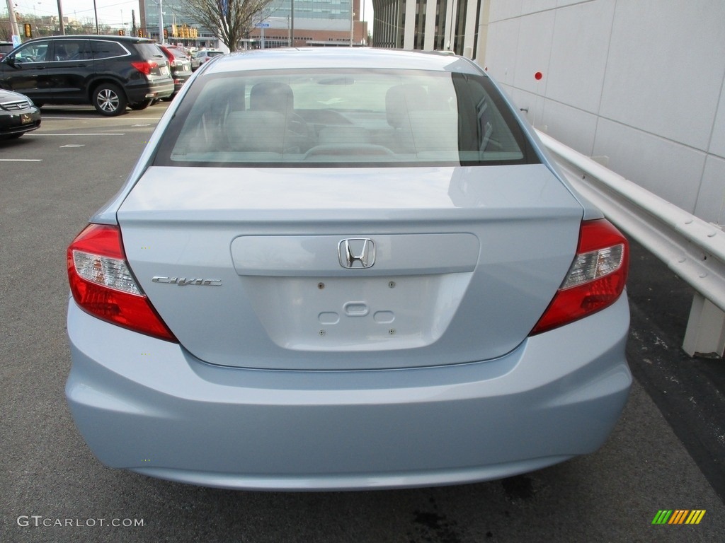 2012 Civic LX Sedan - Cool Mist Metallic / Gray photo #4
