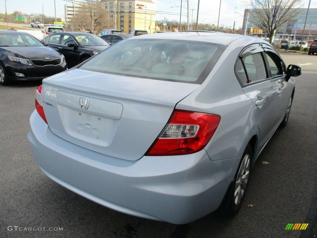 2012 Civic LX Sedan - Cool Mist Metallic / Gray photo #5