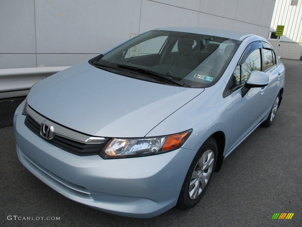 2012 Civic LX Sedan - Cool Mist Metallic / Gray photo #9