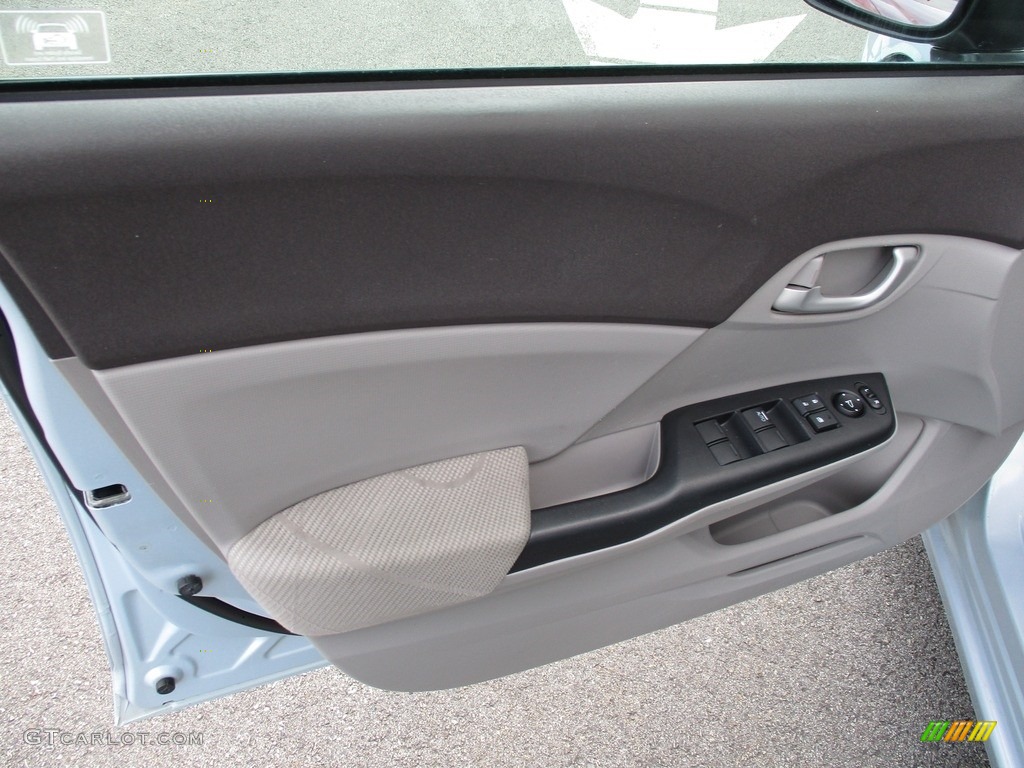2012 Civic LX Sedan - Cool Mist Metallic / Gray photo #10