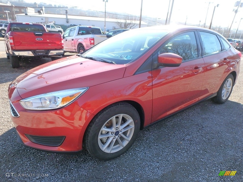 Hot Pepper Red 2018 Ford Focus SE Sedan Exterior Photo #125693219