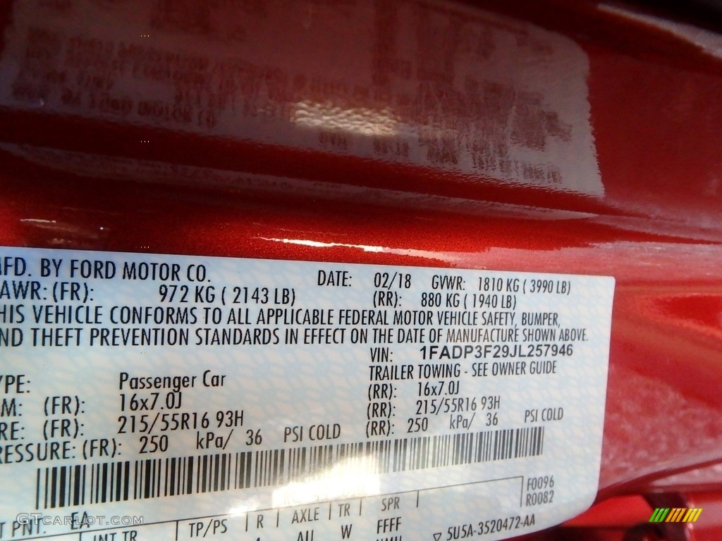 2018 Focus Color Code EA for Hot Pepper Red Photo #125693429