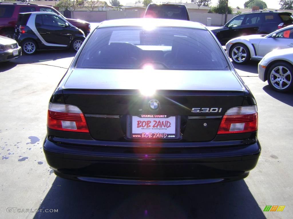 2002 5 Series 530i Sedan - Jet Black / Black photo #7