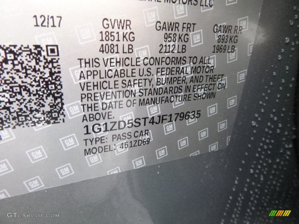 2018 Malibu LT - Pepperdust Metallic / Jet Black photo #17