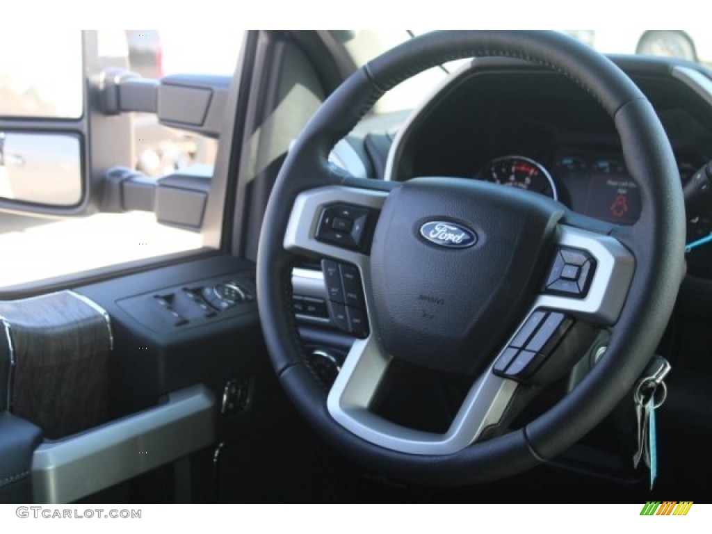 2018 F350 Super Duty Lariat Crew Cab 4x4 - White Gold / Black photo #24