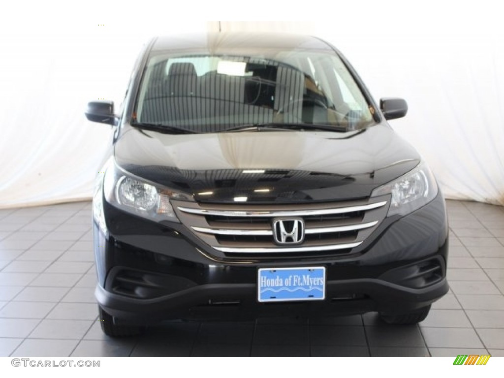 2012 CR-V LX - Crystal Black Pearl / Black photo #4