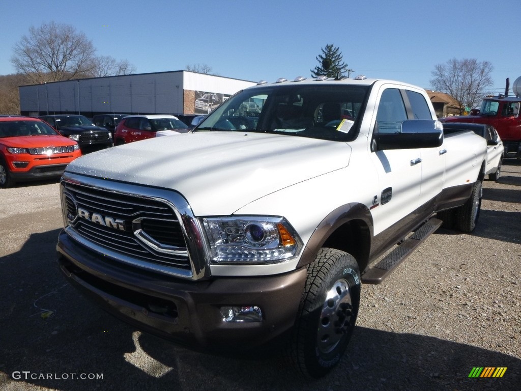 2018 Pearl White Ram 3500 Laramie Longhorn Crew Cab 4x4
