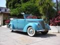 1937 Turquoise Ford V8 4 Door Convertible  photo #26