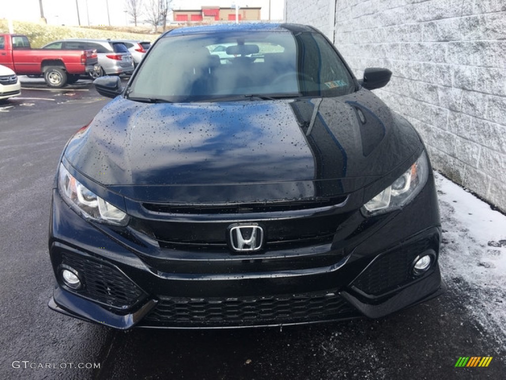 2018 Civic Sport Hatchback - Crystal Black Pearl / Black photo #2