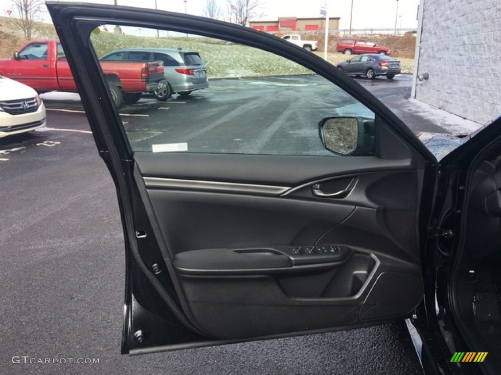 2018 Honda Civic Sport Hatchback Black Door Panel Photo #125717268