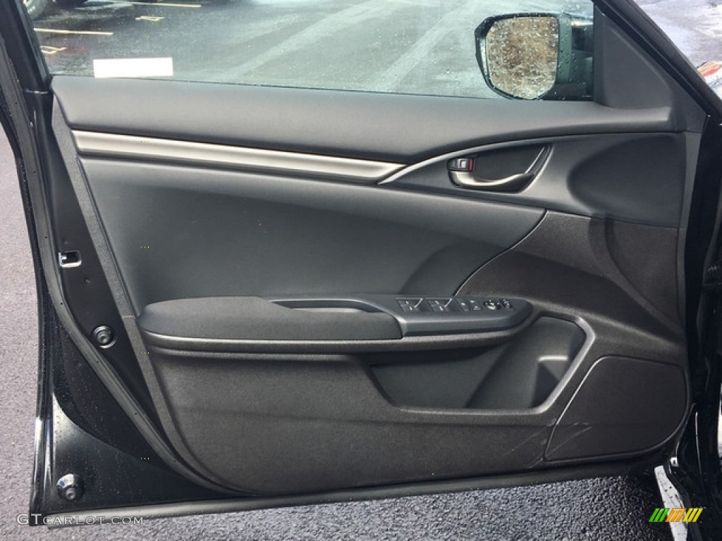 2018 Honda Civic Sport Hatchback Black Door Panel Photo #125717283