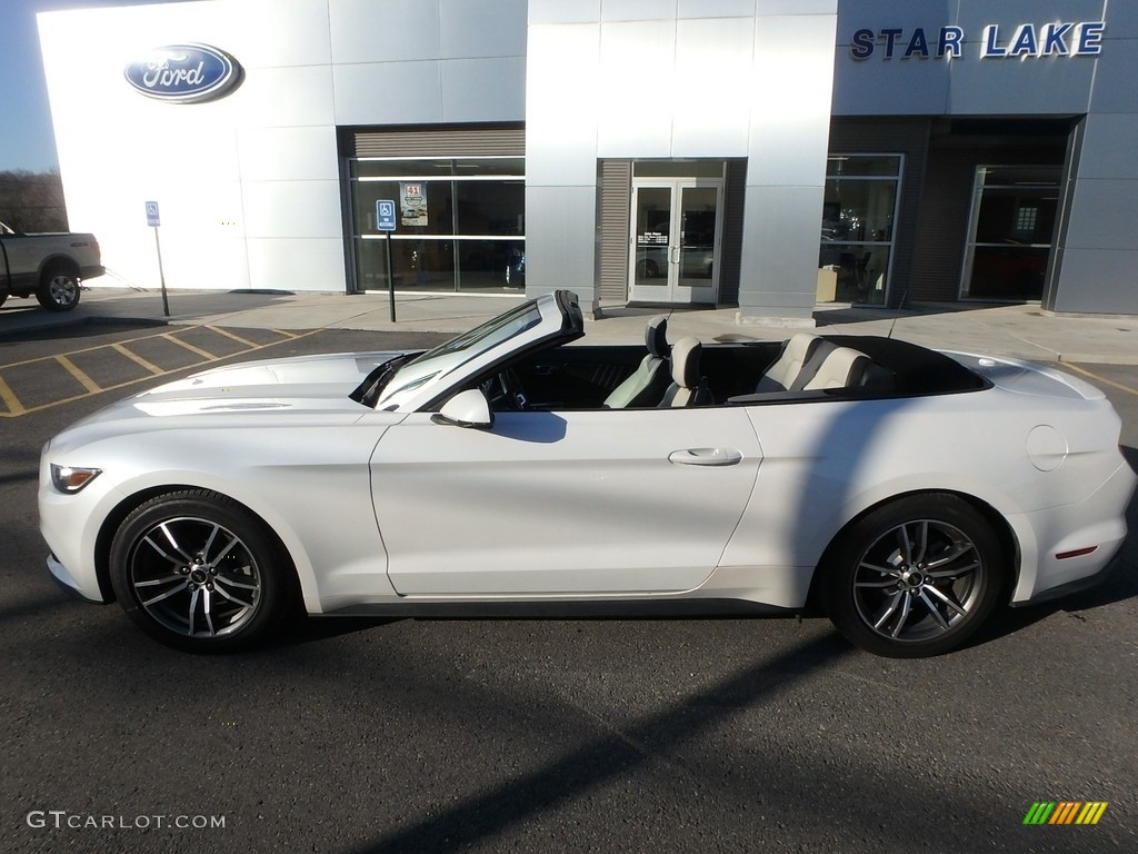 2017 Mustang EcoBoost Premium Convertible - White Platinum / Ceramic photo #9