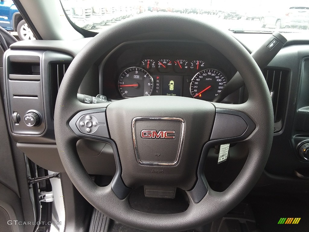 2018 GMC Sierra 1500 Regular Cab 4WD Dark Ash/Jet Black Steering Wheel Photo #125723487