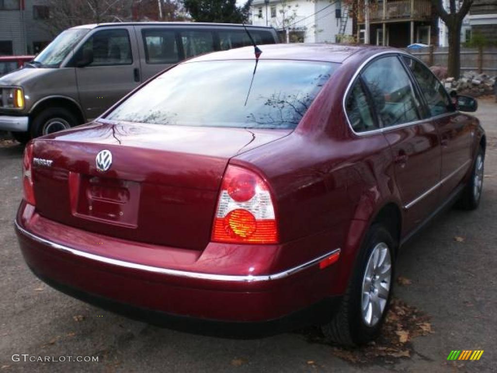 2001 Passat GLS Sedan - Colorado Red Pearl / Gray photo #8