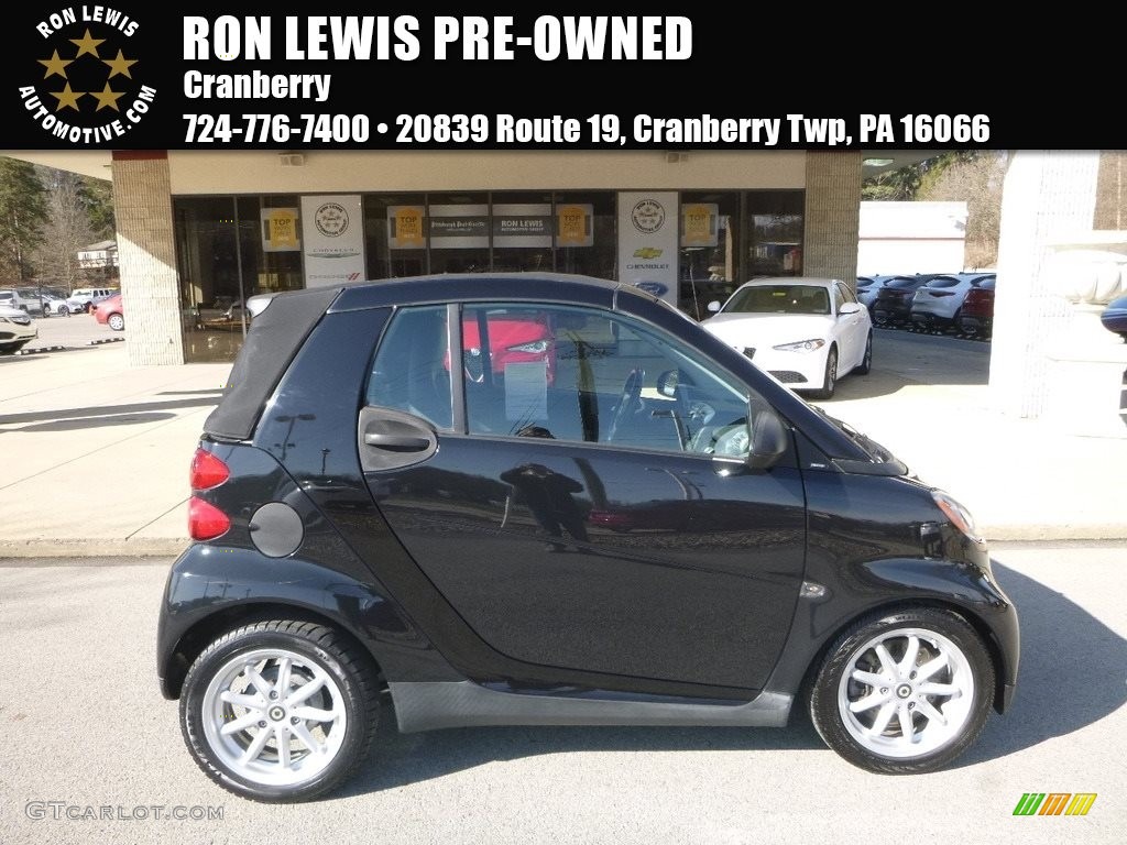 2008 fortwo passion cabriolet - Deep Black / Design Black photo #1
