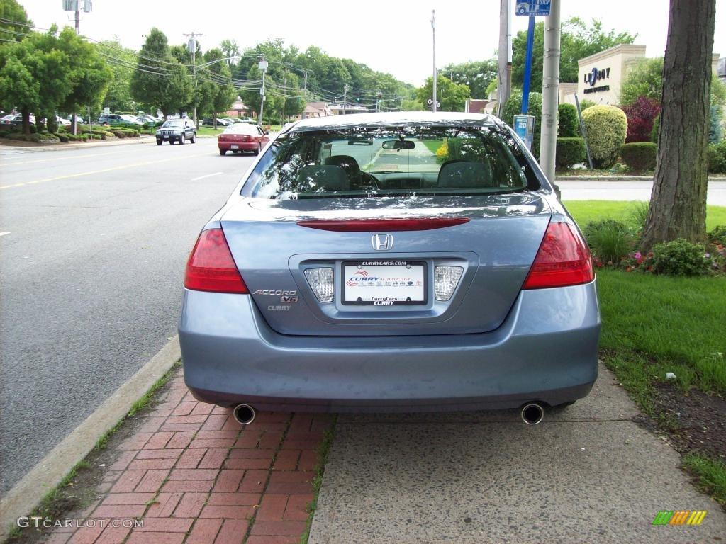 2007 Accord SE V6 Sedan - Cool Blue Metallic / Gray photo #6