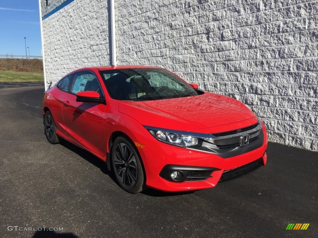 2018 Civic EX-L Coupe - Rallye Red / Black/Ivory photo #1