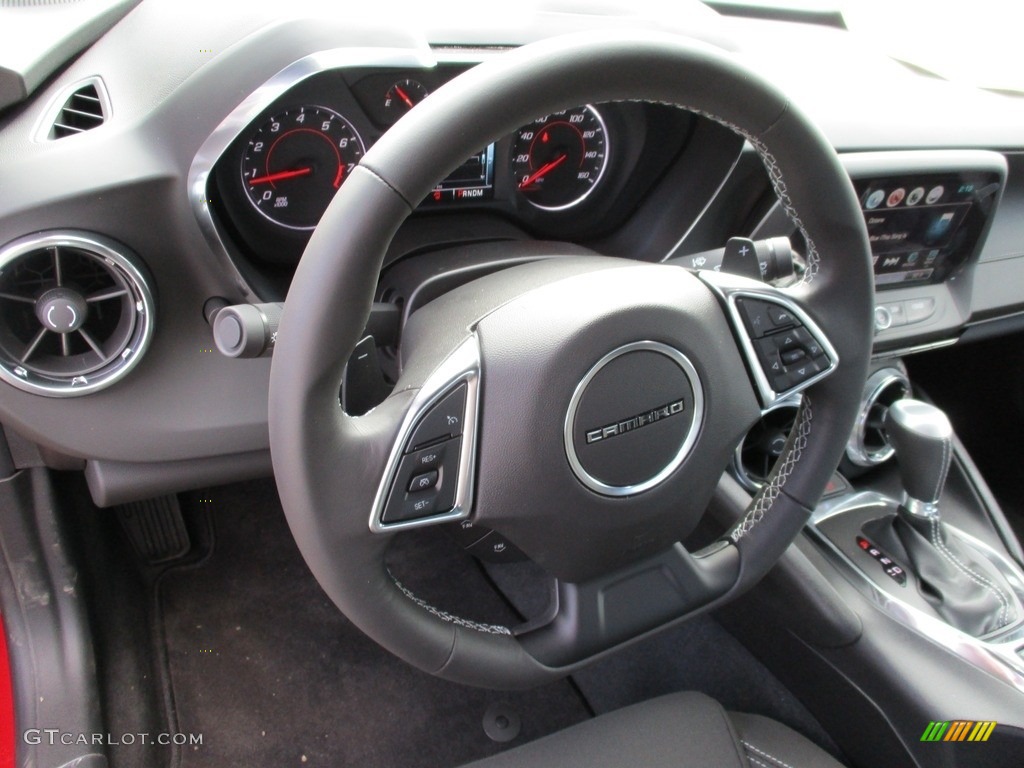 2018 Chevrolet Camaro LT Coupe Jet Black Steering Wheel Photo #125741907