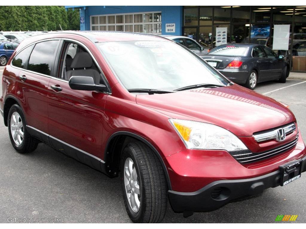 2007 CR-V EX 4WD - Tango Red Pearl / Gray photo #3