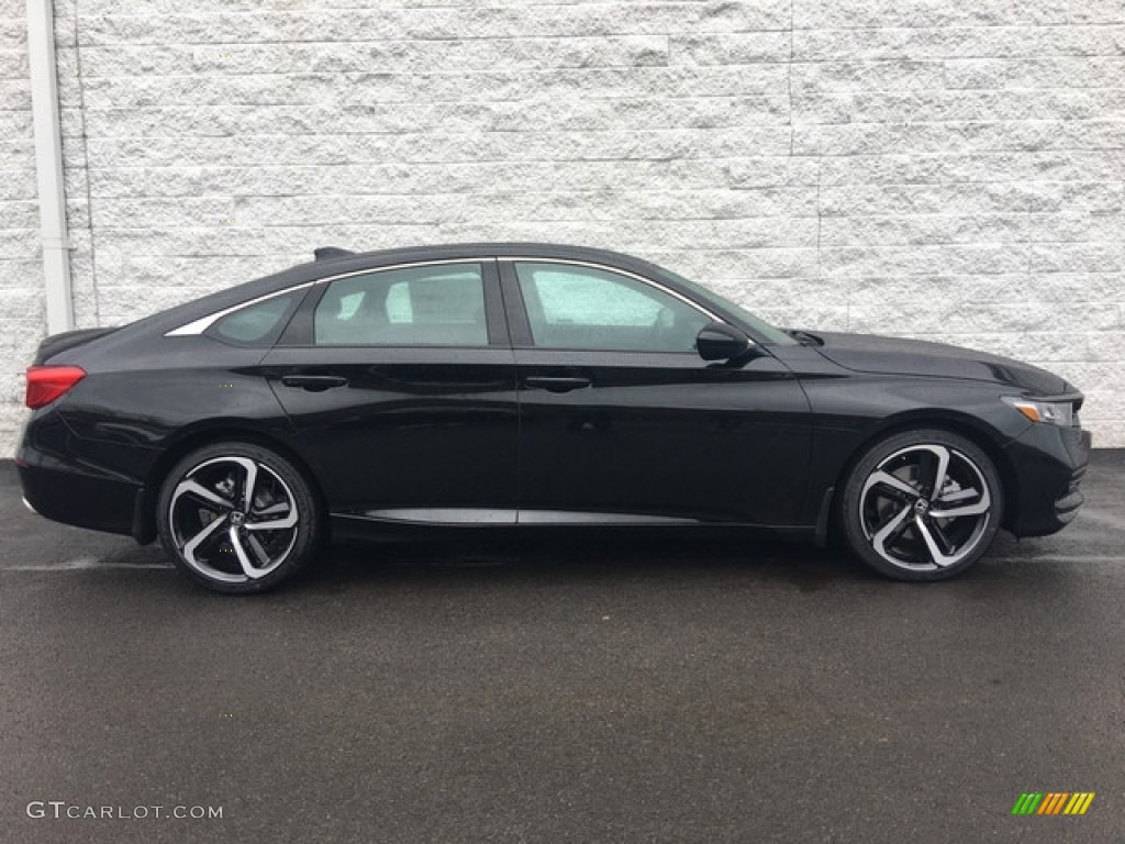 2018 Accord Sport Sedan - Crystal Black Pearl / Black photo #3