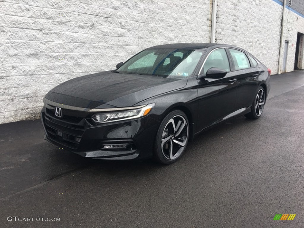 Crystal Black Pearl 2018 Honda Accord Sport Sedan Exterior Photo #125748816