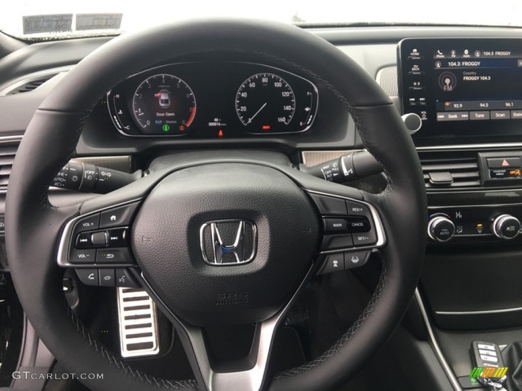 2018 Honda Accord Sport Sedan Black Steering Wheel Photo #125748924