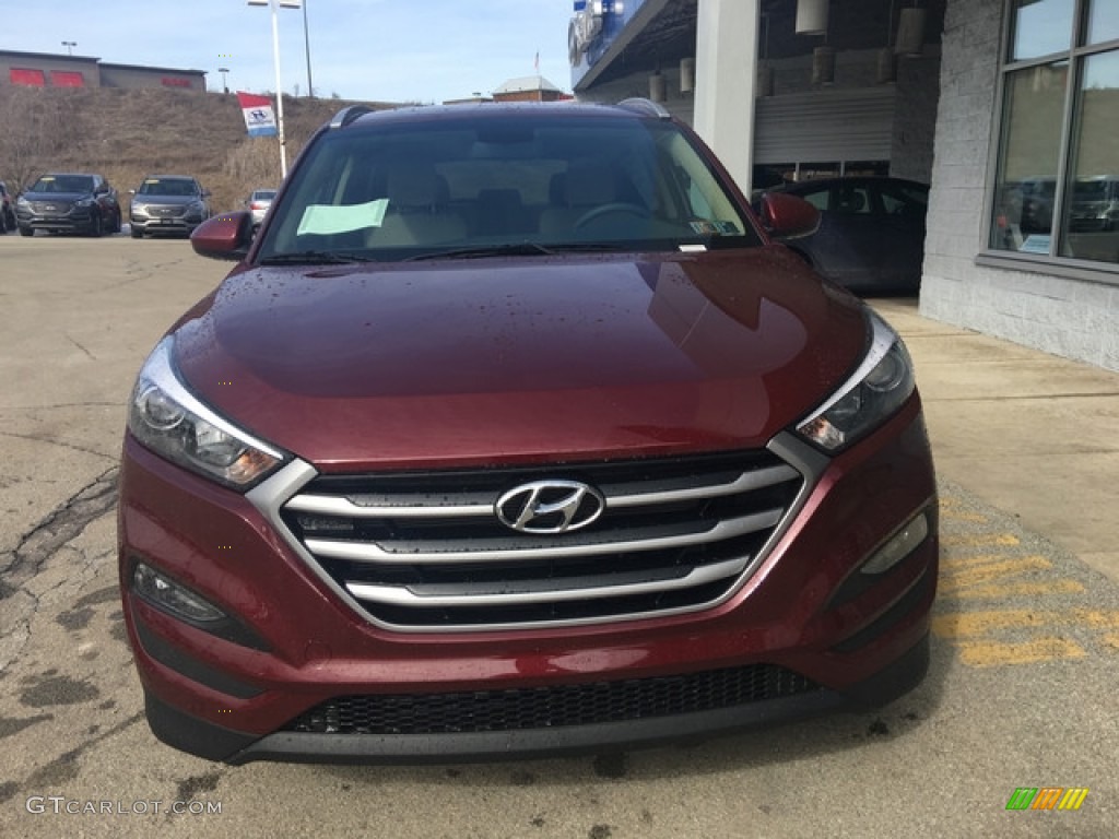 2018 Tucson SEL AWD - Ruby Wine / Beige photo #2