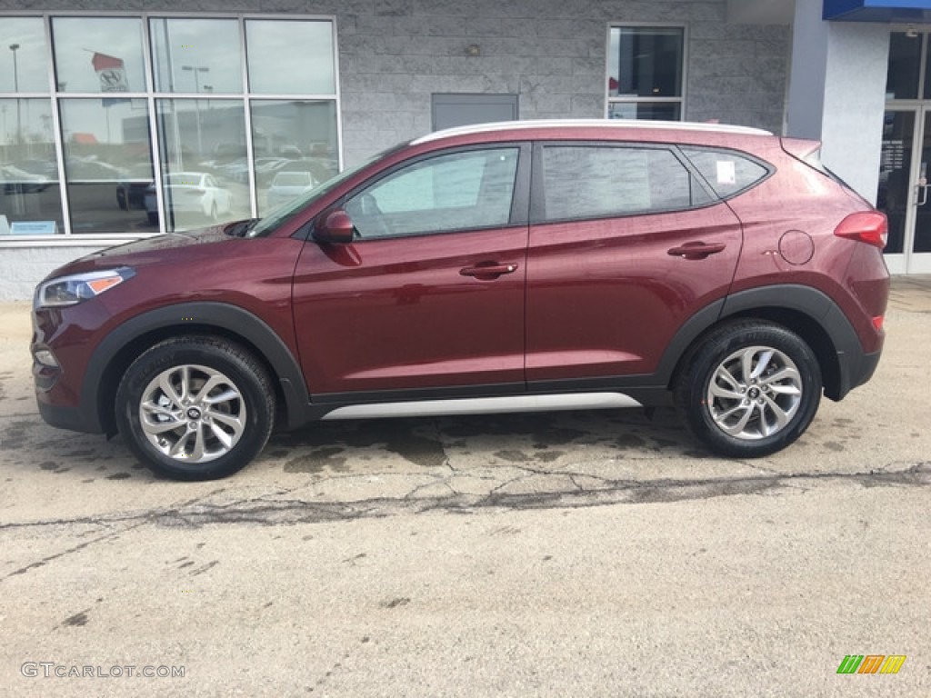 2018 Tucson SEL AWD - Ruby Wine / Beige photo #7