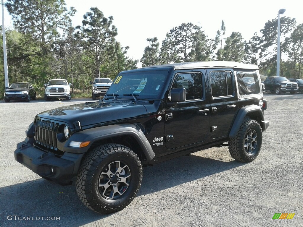 2018 Wrangler Unlimited Sport 4x4 - Black / Black photo #1