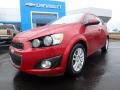 2013 Crystal Red Tintcoat Chevrolet Sonic LT Hatch  photo #2