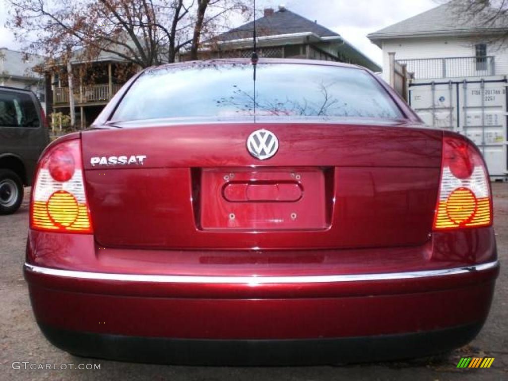 2001 Passat GLS Sedan - Colorado Red Pearl / Gray photo #54