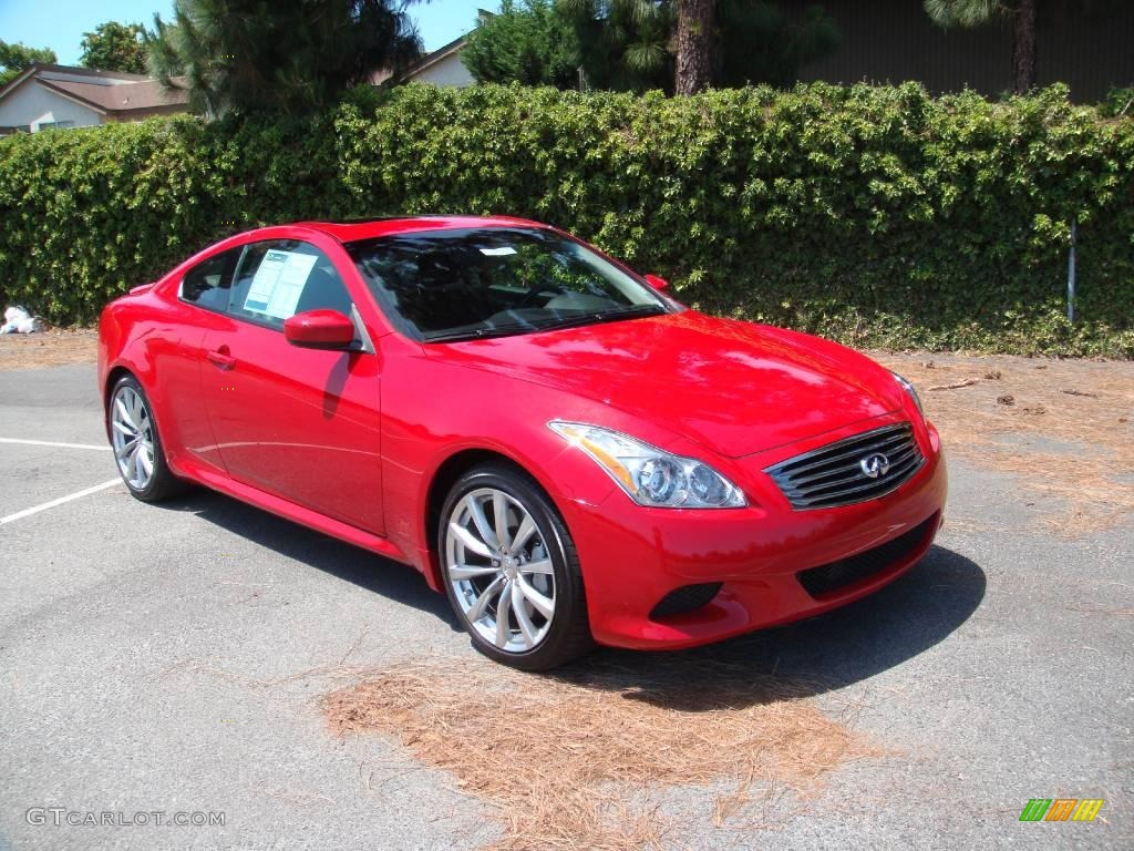 2008 G 37 S Sport Coupe - Vibrant Red / Graphite photo #12