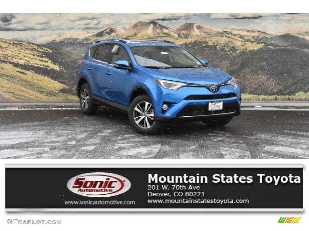 2018 RAV4 XLE - Electric Storm Blue / Ash photo #1