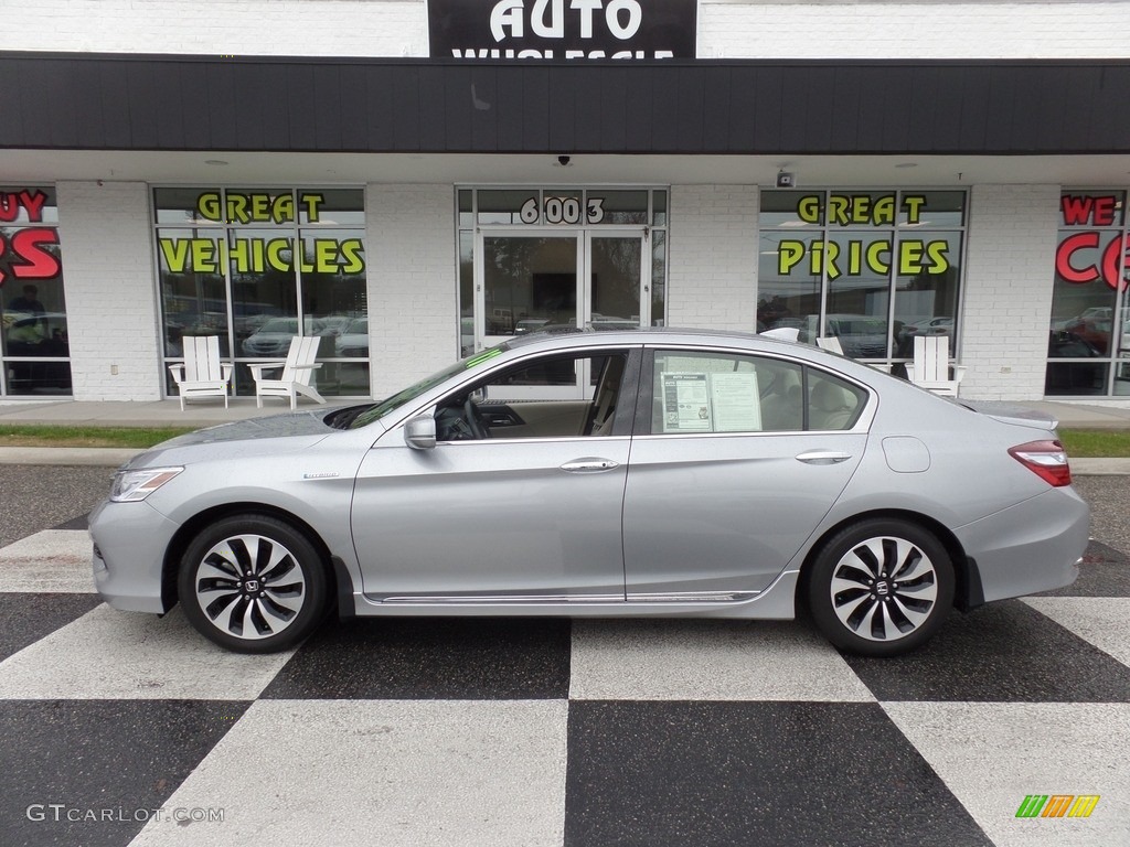 2017 Accord Hybrid Touring Sedan - Lunar Silver Metallic / Ivory photo #1