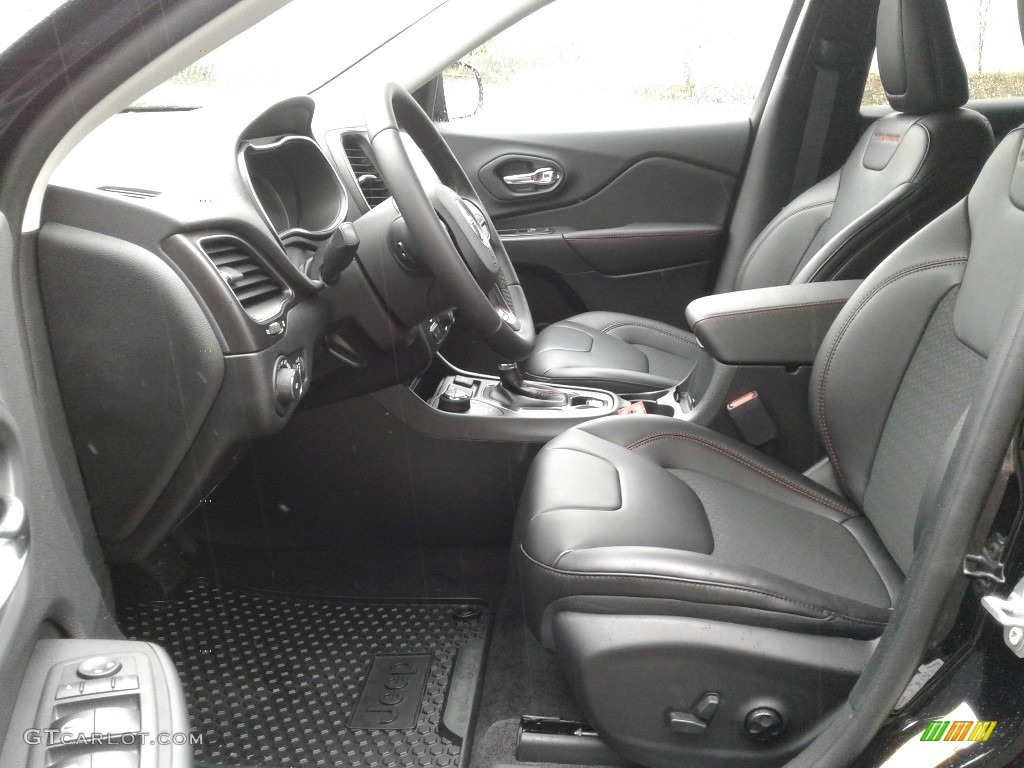 Black Interior 2019 Jeep Cherokee Trailhawk 4x4 Photo #125759872
