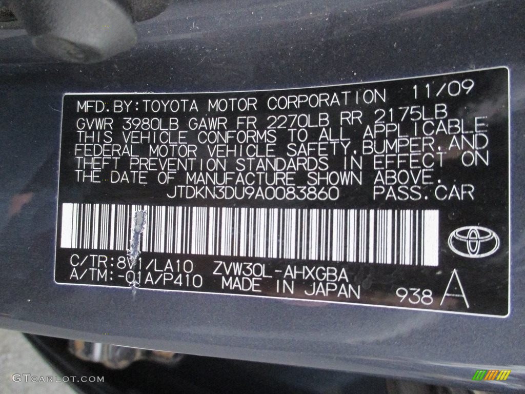 2010 Prius Hybrid V - Winter Gray Metallic / Dark Gray photo #27