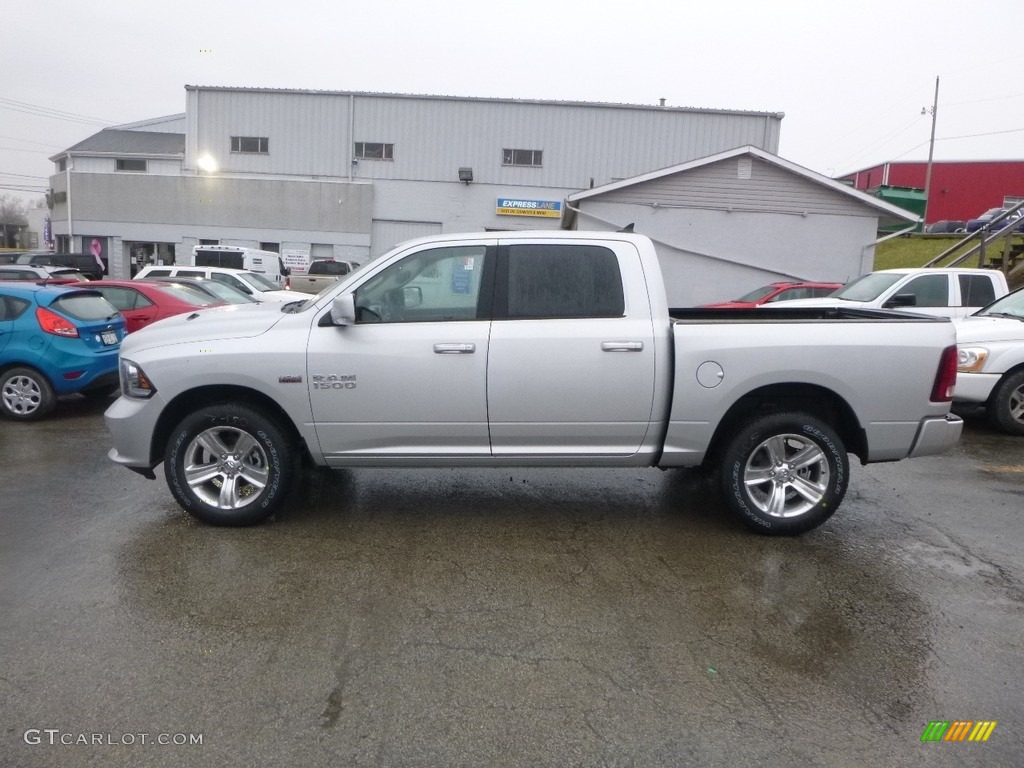 2018 1500 Sport Crew Cab 4x4 - Bright Silver Metallic / Black photo #3