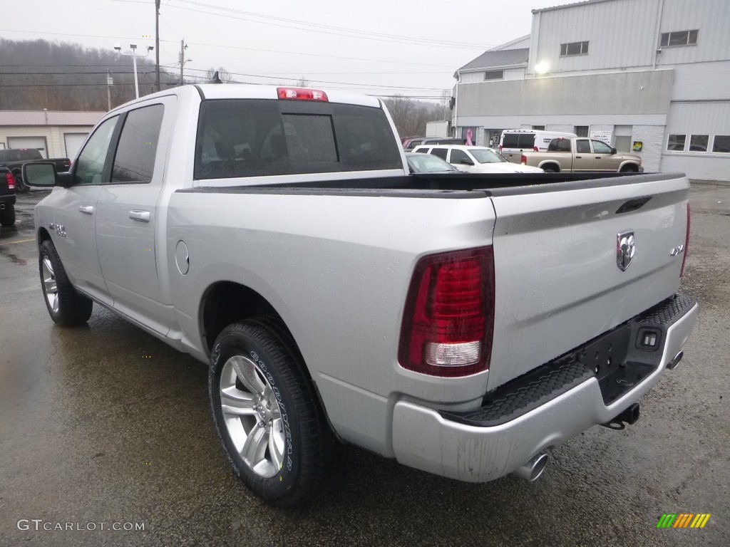 2018 1500 Sport Crew Cab 4x4 - Bright Silver Metallic / Black photo #4