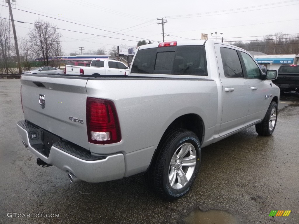 2018 1500 Sport Crew Cab 4x4 - Bright Silver Metallic / Black photo #6