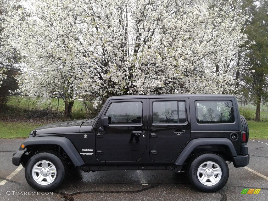 2018 Wrangler Unlimited Sport 4x4 - Black / Black photo #1