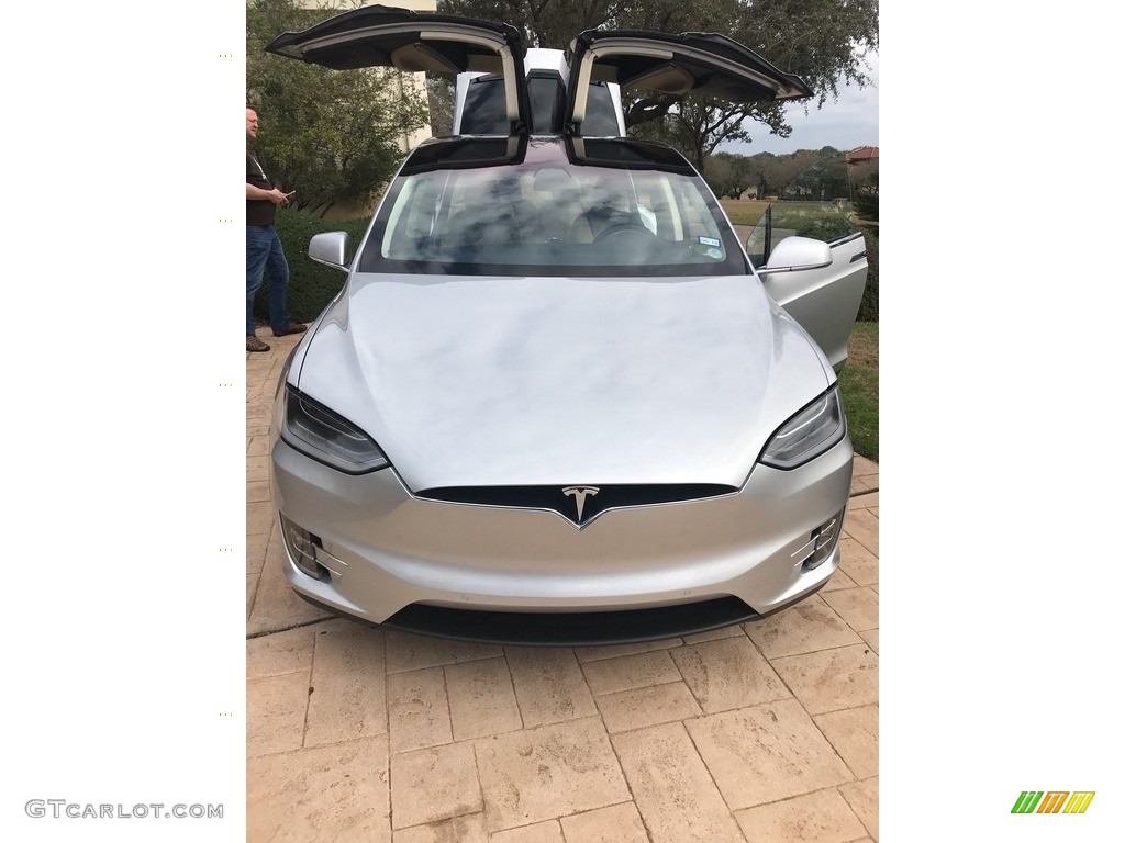 2017 Model X 100D - Silver Metallic / Cream photo #2