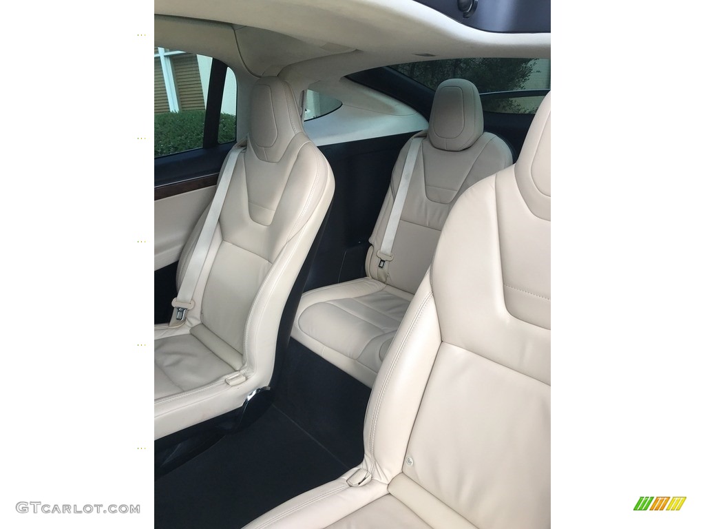 Cream Interior 2017 Tesla Model X 100D Photo #125767465