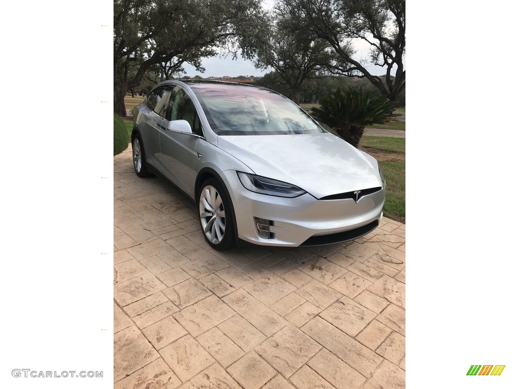 Silver Metallic 2017 Tesla Model X 100D Exterior Photo #125767648