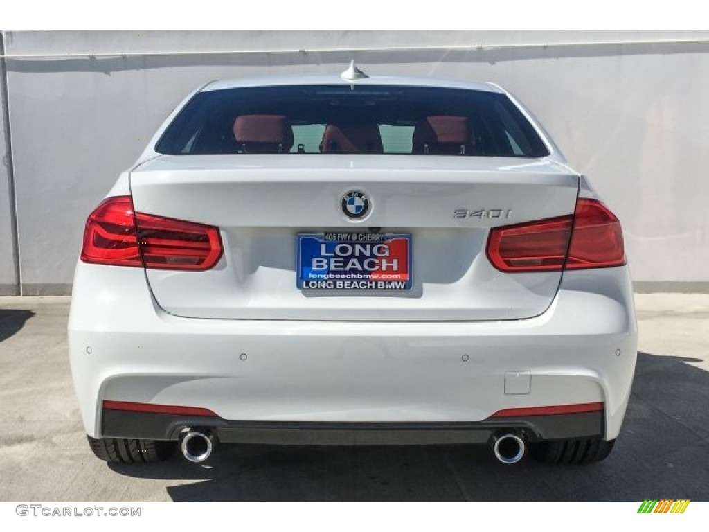 2018 3 Series 340i Sedan - Alpine White / Coral Red photo #4