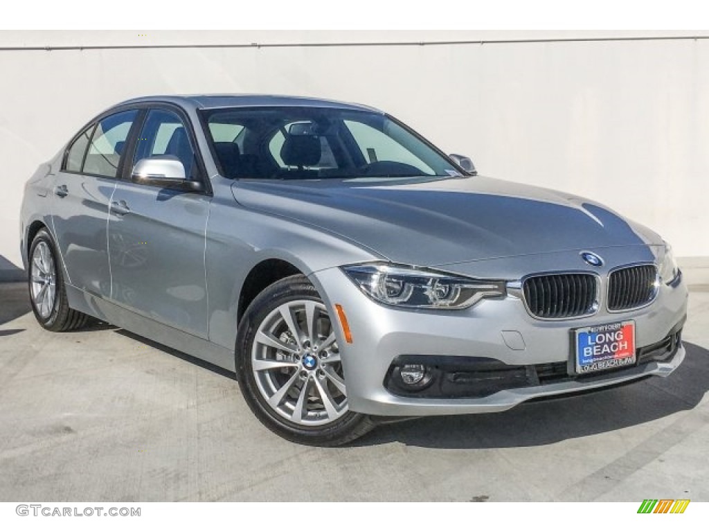 2018 3 Series 320i Sedan - Glacier Silver Metallic / Black photo #12