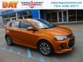 2018 Orange Burst Metallic Chevrolet Sonic LT Hatchback #125775078