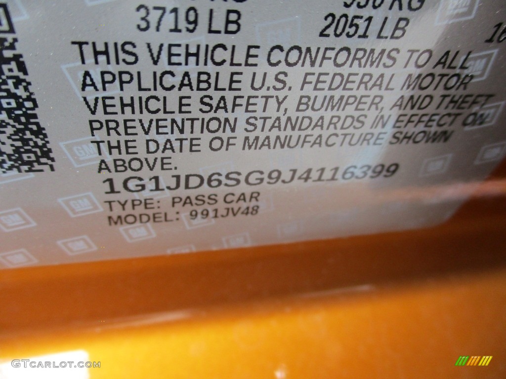 2018 Sonic LT Hatchback - Orange Burst Metallic / Jet Black photo #20