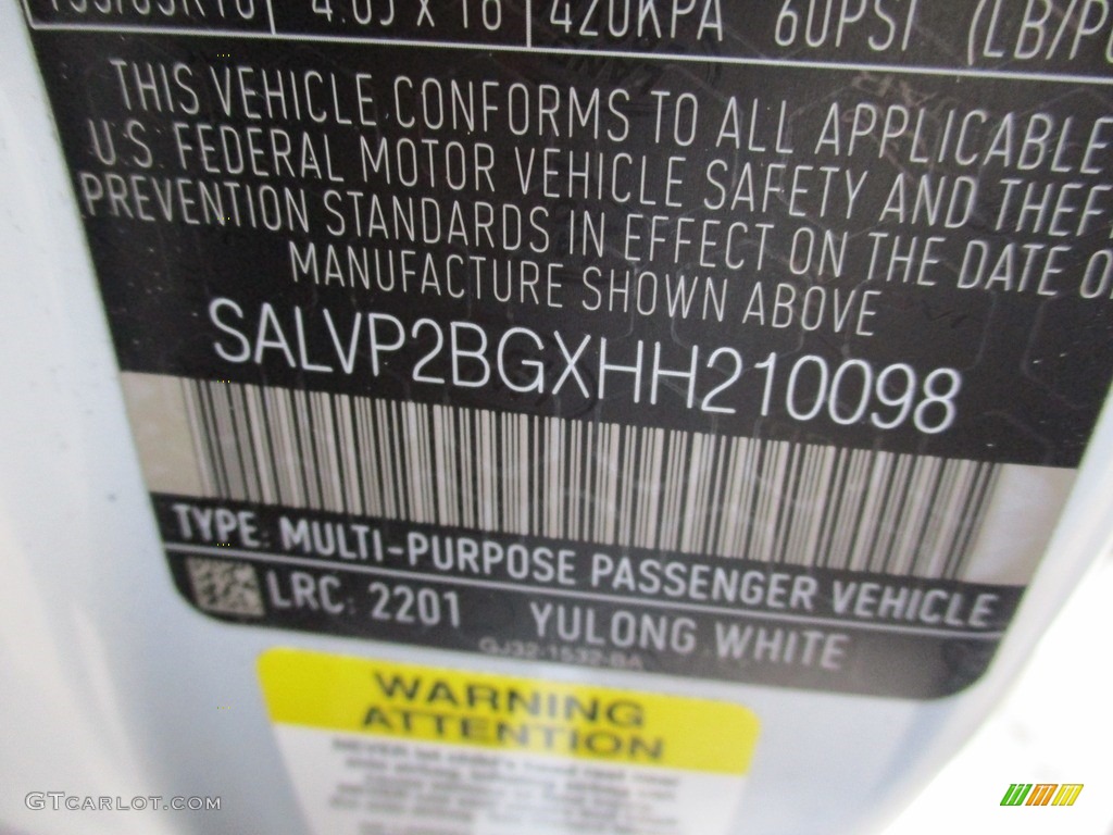 2017 Range Rover Evoque SE - Yulong White Metallic / Espresso/Almond photo #19