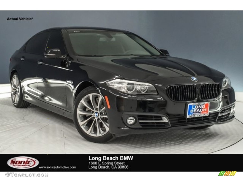 2015 5 Series 528i Sedan - Jet Black / Black photo #1