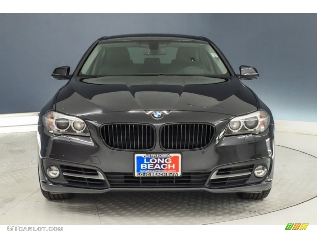 2015 5 Series 528i Sedan - Dark Graphite Metallic / Black photo #2